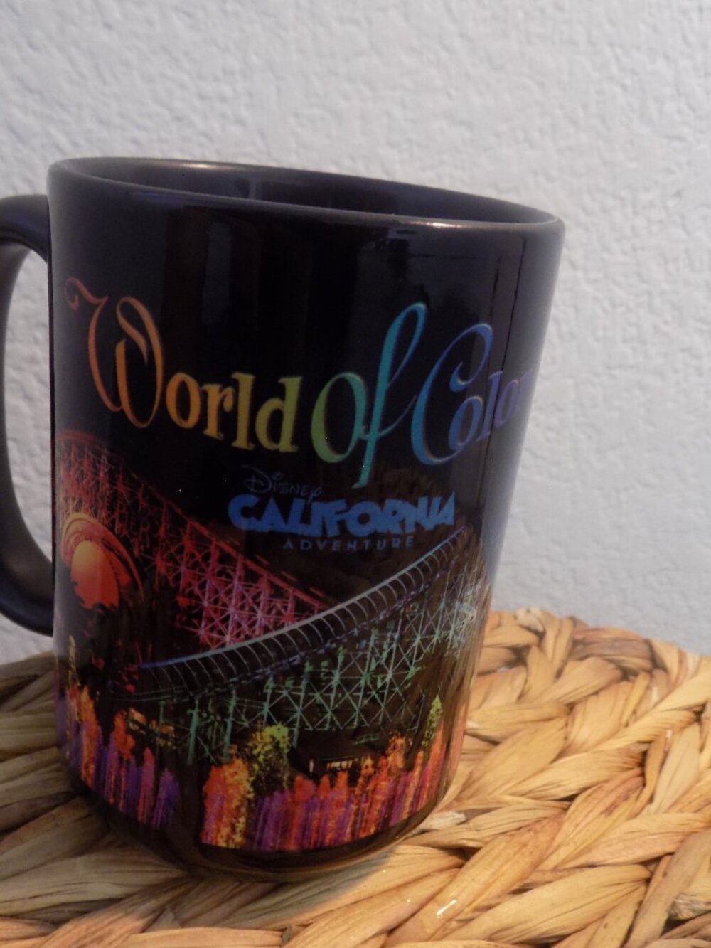 Disney World of Color California Adventure Mickey Mouse Black Ceramic Coffee Mug